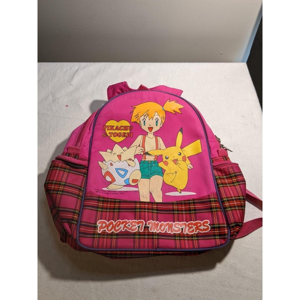 Vintage Game Freaks Pokemon Pocket Monsters Pink School Backpack